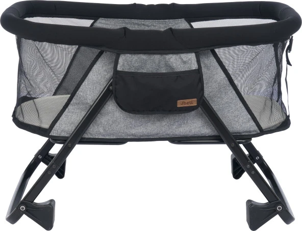 Joell Alüminyum Katlanır Anne Yanı Beşik Siyah-Gri - Resim 4