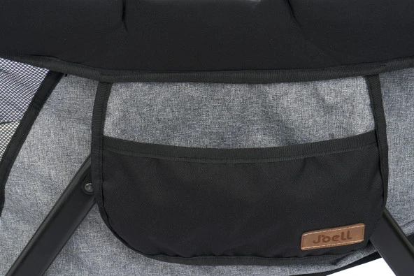 Joell Alüminyum Katlanır Anne Yanı Beşik Siyah-Gri - Resim 6