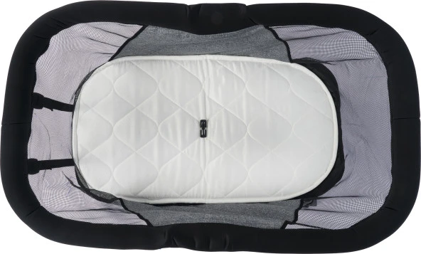 Joell Alüminyum Katlanır Anne Yanı Beşik Siyah-Gri - Resim 8