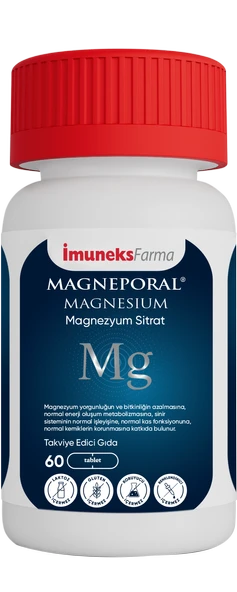 İmuneks Farma Magneporal Magnesium Sitrat 60 Tablet ürün görseli