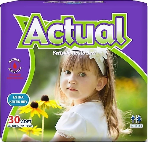 Actual Çocuk Hasta Bezi Ekstra Küçük(XS) Boy 30 Adet ürün görseli 1