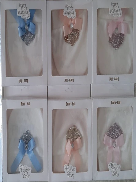 Genel Markalar Pelite Ponpon Baby Ponpon Kral Taçlı Şapka Seti Kız-erkek Çocuklar - 4