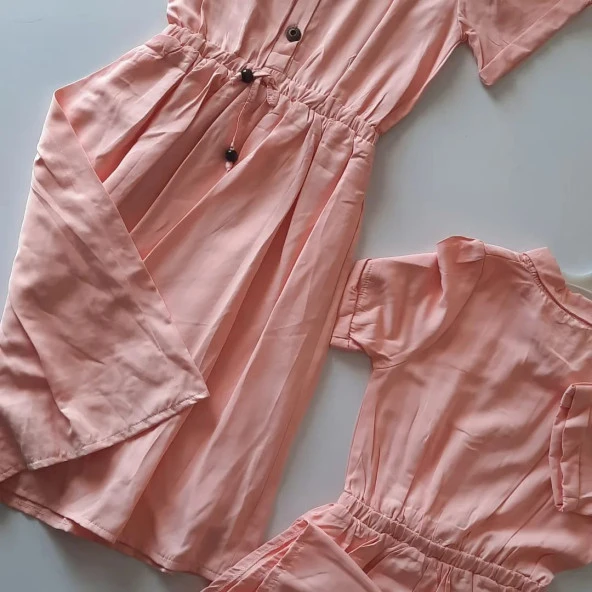 Carino CARİNO BELİ LASTİKLİ ELBİSE YAVRU AĞZI RENKLİ - 5