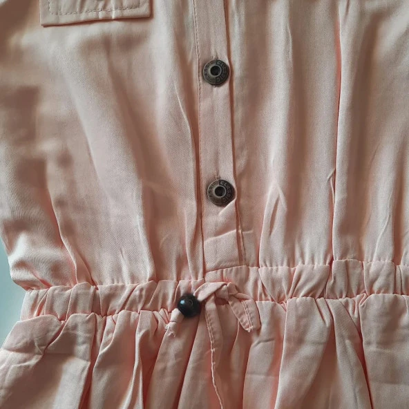 Carino CARİNO BELİ LASTİKLİ ELBİSE YAVRU AĞZI RENKLİ - 6