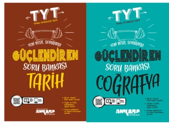 ANKARA YAYINCILIK TYT Tarih - Coğrafya Güçlendiren Soru Bankası (2 Kitap)