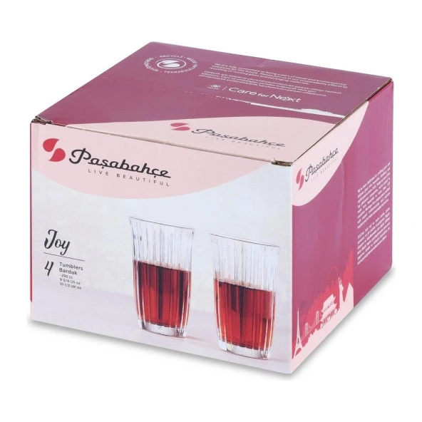 Paşabahçe 520115 Joy 4'lü Meşrubat Bardağı 295 cc - 2