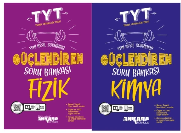 ANKARA YAYINCILIK TYT Fizik - Kimya Güçlendiren Soru Bankası (2 Kitap) ürün görseli