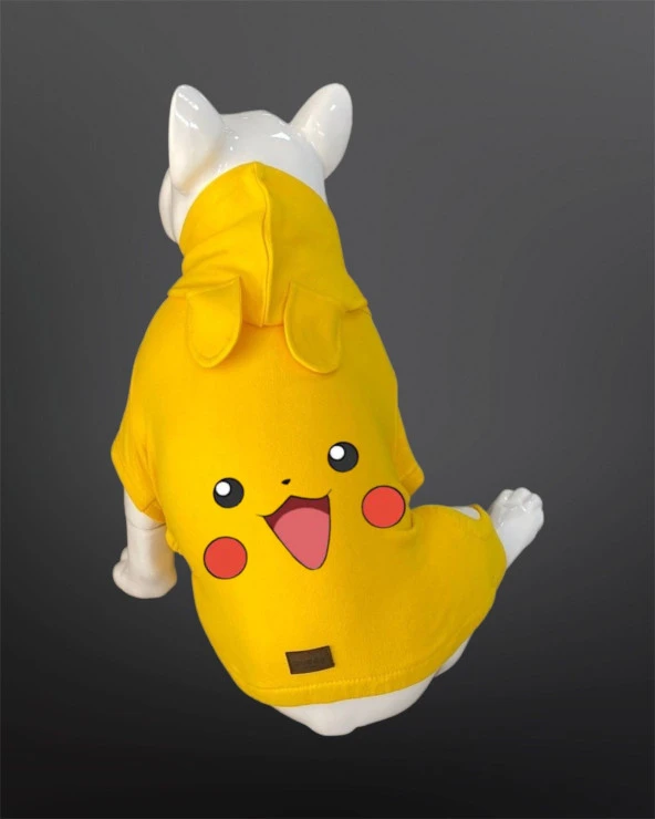 Kedi & Köpek Tulum / Pijama Serisi - Pikachu Baskılı Sarı Tulum