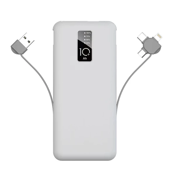 PW-05 Hızlı Şarj Led Göstergeli Micro Lightning Type-C Kablolu Taşınabilir Powerbank 10000mAh - 3