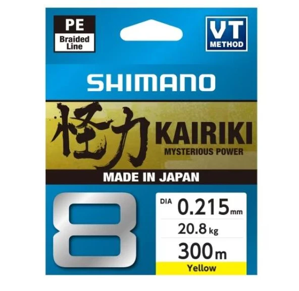Shimano Kairiki 8 300m Yellow 0.215mm