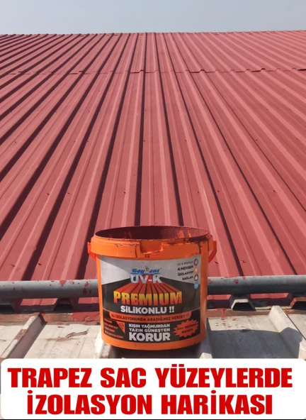 UV-K Premium Seramik Beton Membran Şingıl Sac Teras Dam Üzeri Su Yalıtım Boyası - 2