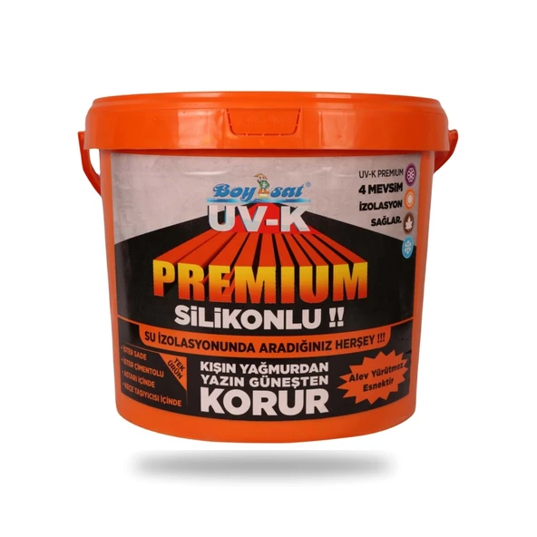 UV-K Premium Seramik Beton Membran Şingıl Sac Teras Dam Üzeri Su Yalıtım Boyası