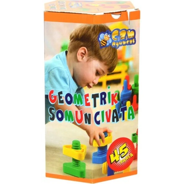 Can Toys Geometrik Somun Vida Çevirme Oyunu - 45 Parça