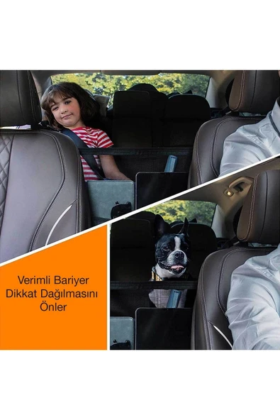 RevuBaby Araba Arka Koltuk Arası Koruma Filesi Organizer & Koltuk Arası Çanta - 4