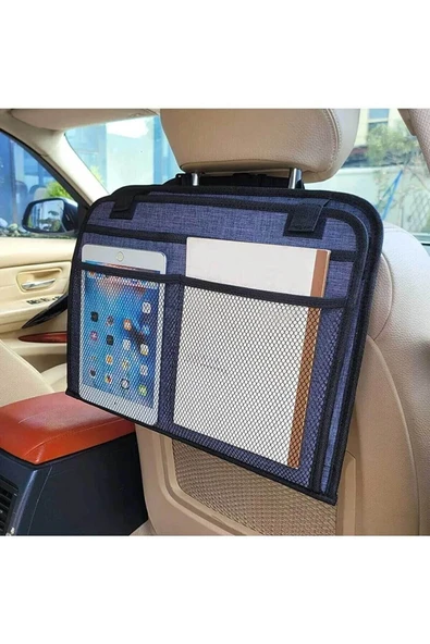 RevuBaby Araba  Koltuk Arkası Eşya Düzenleyici Organizatör Katlanır Ve Masa Olma Özelliği Araç içi Organizer - 5