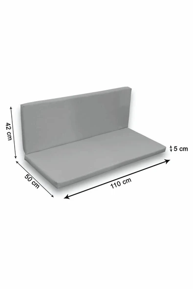 RevuBaby Arkalıklı Bank Minderi  Bamk Minderi Sırtlıklı 110x50x5cm - 2