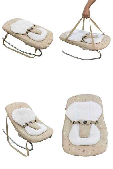 RevuBaby Mery Sallanır Ana Kucağı, Ev Tipi Ana Dizi Bebek Salıncağı Kolik Bebek Anne Kucağı - 7