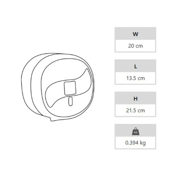 A Form KTA 108 Küçük İçten Çekme Cimri Tuvalet Kağıt Dispenseri Aparatı - Şeffaf Mavi - Plastik - Resim 2