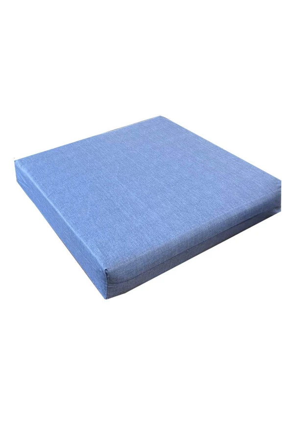 RevuBaby Bahçe Minderi- Balkon Minderi Bank Minderi Uzun Koltuk Minderi 50x50x10 Cm Mavi - 2