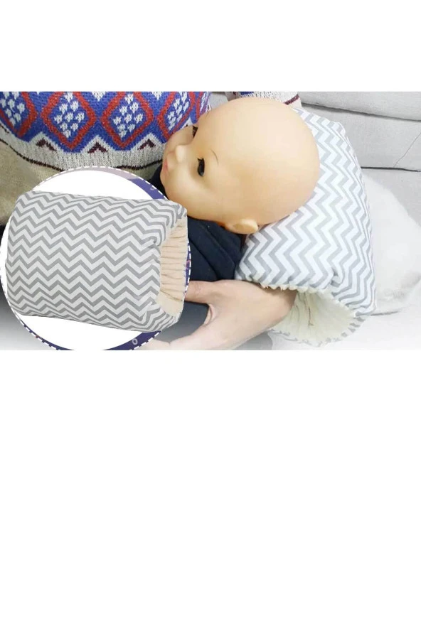 Rahat Emzirme  Kolluğu Pamuklu İçbükey Emzirme Yastığı Bebek Yastığı
