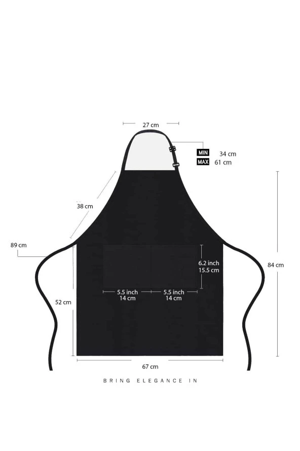 RevuBaby Unisex Mutfak Önlüğü Ekstra Uzun Bağcıklı Mutfak Önlüğü %100 Polyester Şef Önlüğü - 2