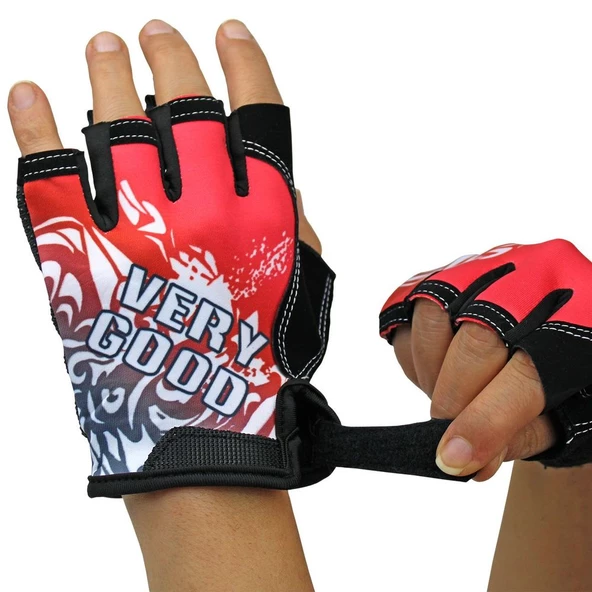 Sports Kesik Parmak Spin Eldiveni M2 Kırmızı - 2