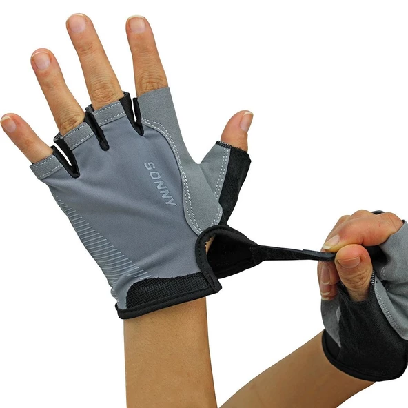 Sonny Tam Kesik Spin Eldiveni Gri - 2