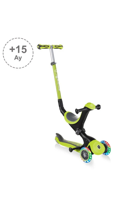 Globber Go Up Deluxe Işıklı Scooter - Yeşil