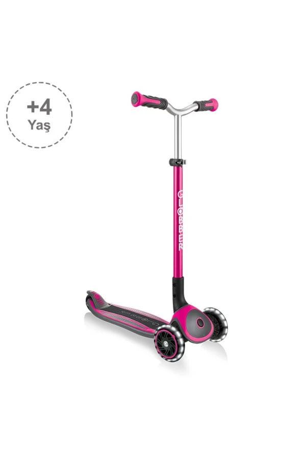 Globber Master Işıklı Katlanabilir Scooter - Pembe