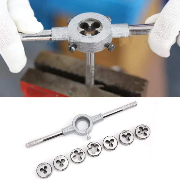 Valkyrie 8 Parça Pafta Seti ve Kolu M3 M4 M5 M6 M8 M10 M12 - 4