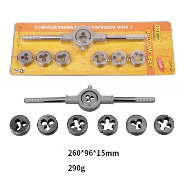 Valkyrie 8 Parça Pafta Seti ve Kolu M3 M4 M5 M6 M8 M10 M12 - 7