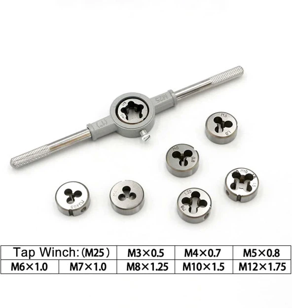 Valkyrie 8 Parça Pafta Seti ve Kolu M3 M4 M5 M6 M8 M10 M12 - 9