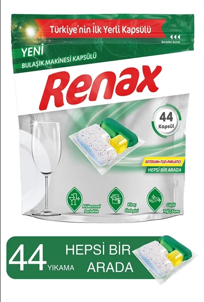 Renax Hepsi Bir Arada Bulaşık Makinesi Tableti 44'lü