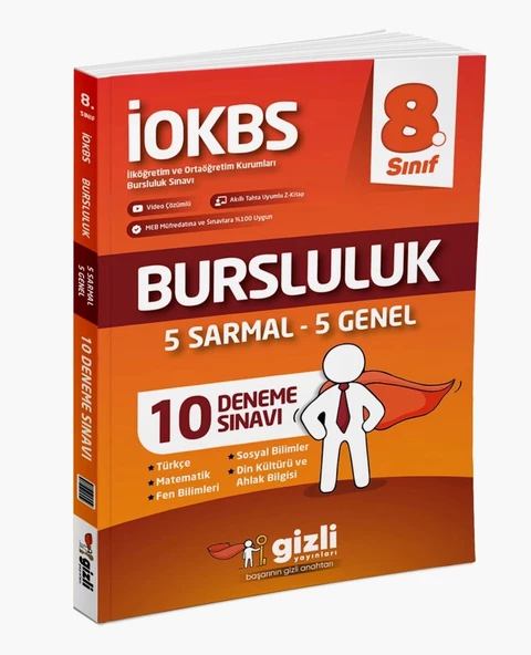 GİZLİ YAYINLARI 8.Sınıf İOKBS Bursluluk 10 Deneme Sınavı