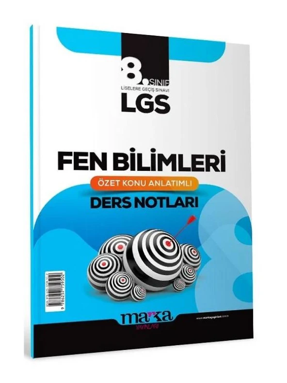 Marka 2024 8. Sınıf LGS Fen Bilimleri Özet Konu Anlatımlı Ders Notları Marka Yayınları