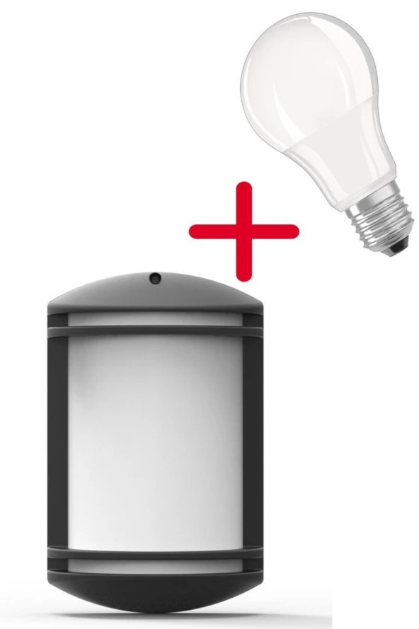 Mutlusan Garden Aplik Siyah Sarı Işık (Ampul Dahildir)  İç Dış Mekan Bahçe Duvar Lambası ürün görseli