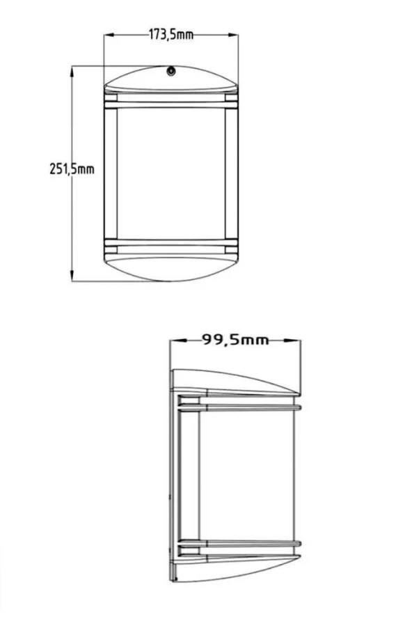 Mutlusan Garden Aplik Siyah Sarı Işık (Ampul Dahildir)  İç Dış Mekan Bahçe Duvar Lambası - Resim 6