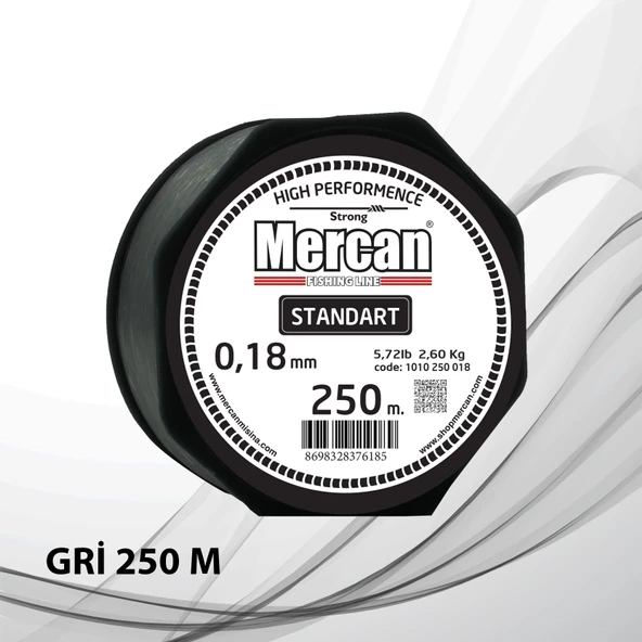 Mercan Standart Gri Renk Makara Misina 250 m-150 m - 6