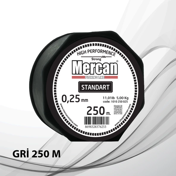 Mercan Standart Gri Renk Makara Misina 250 m-150 m - 9