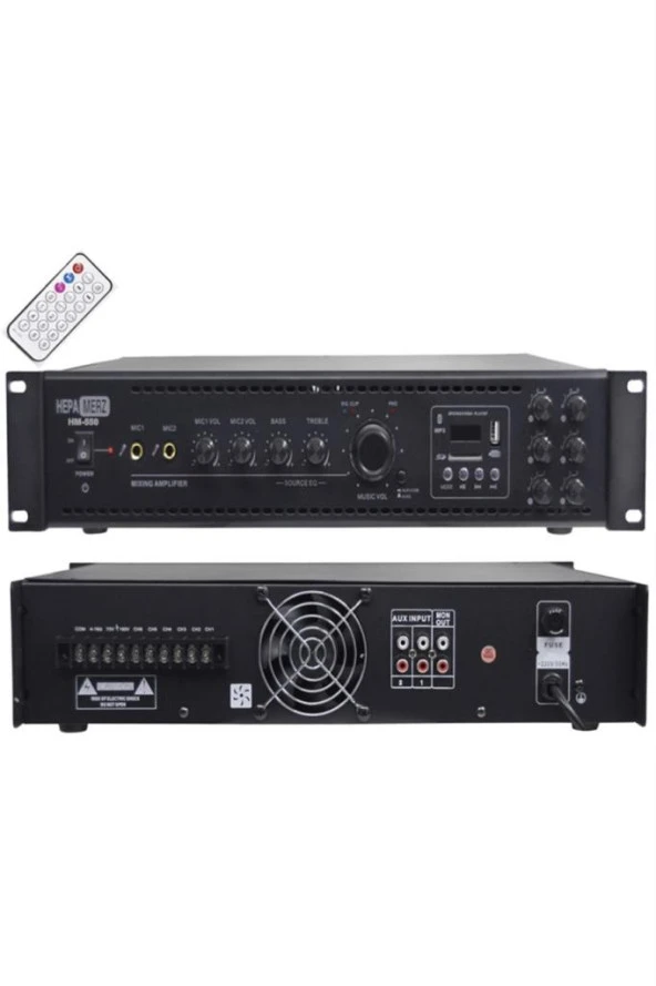 Hepa Merz HM550 - 6 Bölgeli Anfi 550 Watt 6 Zone Mikser Amfi Usb Bluetooth