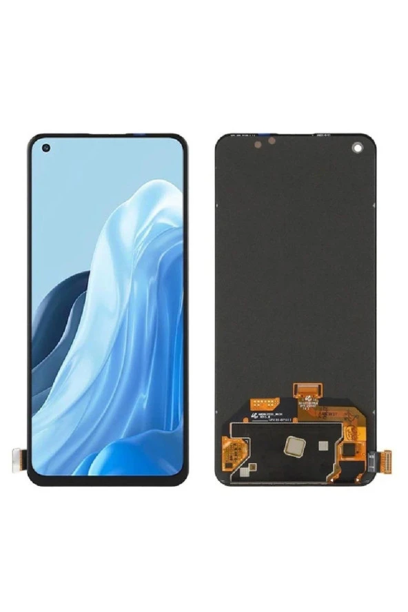 OPPO RENO 7 UYUMLU LCD DOKUNMATİK EKRAN ÇITASIZ SİYAH (4G)(TAMİR SETİ HEDİYELİ)