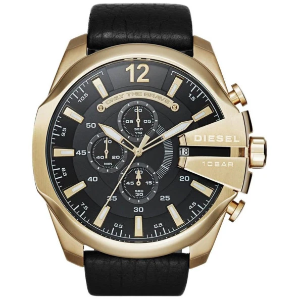 Diesel DZ4344 Quartz Deri Siyah 51 mm Erkek Kol Saati