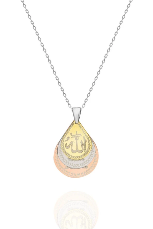 925 Ayar Dualı (Allah Lafzı-Nazar Duası-Ayetel kürsi)  Kolye Kadın Gümüş Kolye ürün görseli