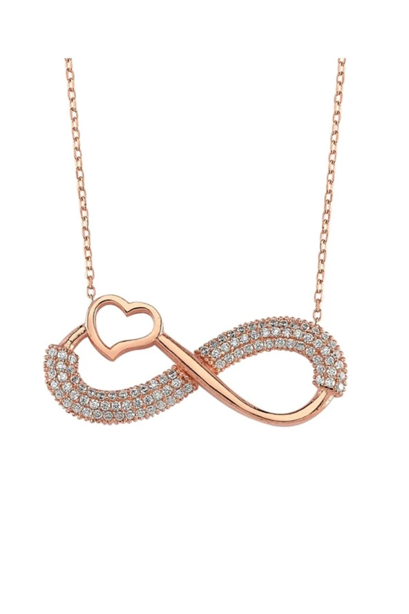 925 Ayar Kalpli Sonsuzluk Kadın Gümüş Kolye ürün görseli