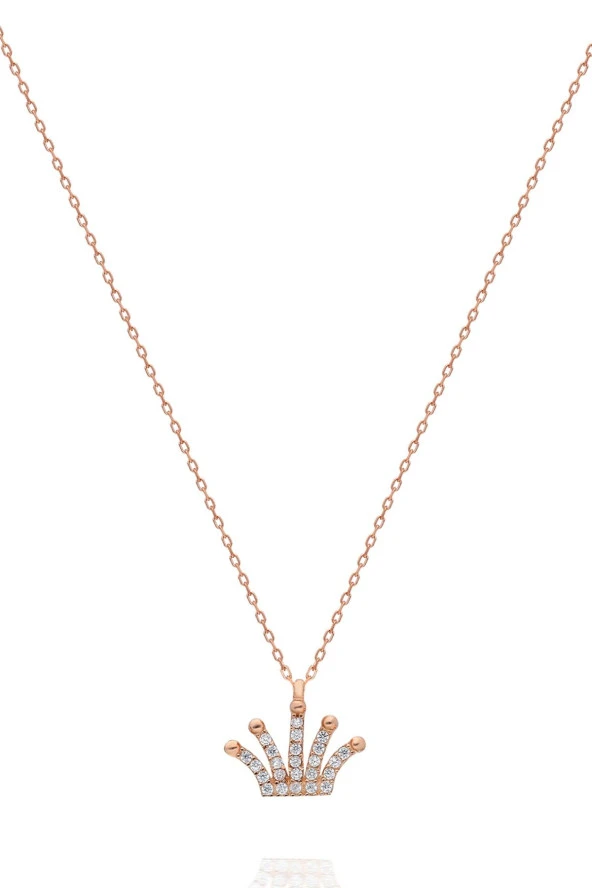 925 Ayar Minik Kral Tacı Kolye Kadın Gümüş Kolye ürün görseli