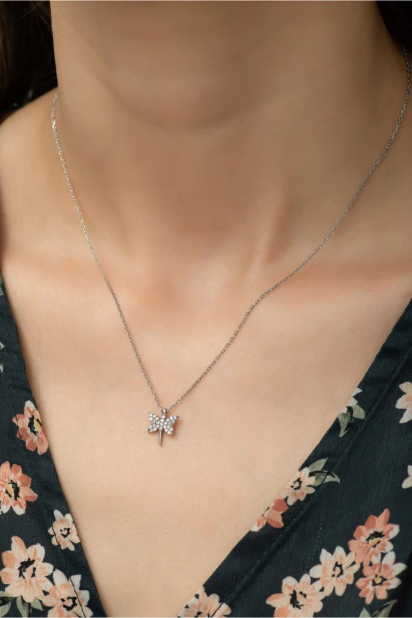 925 Ayar Gümüş Minik Yusufcuk Kolye Kadın Gümüş Kolye - Resim 2