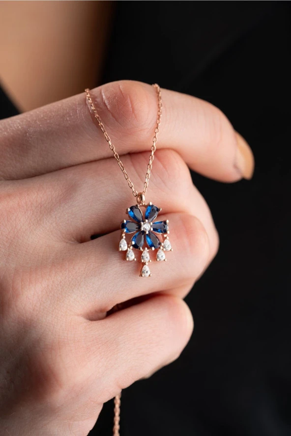 925 Ayar Gümüş Top Zincir Kalp Ritmi  Kolye ürün görseli