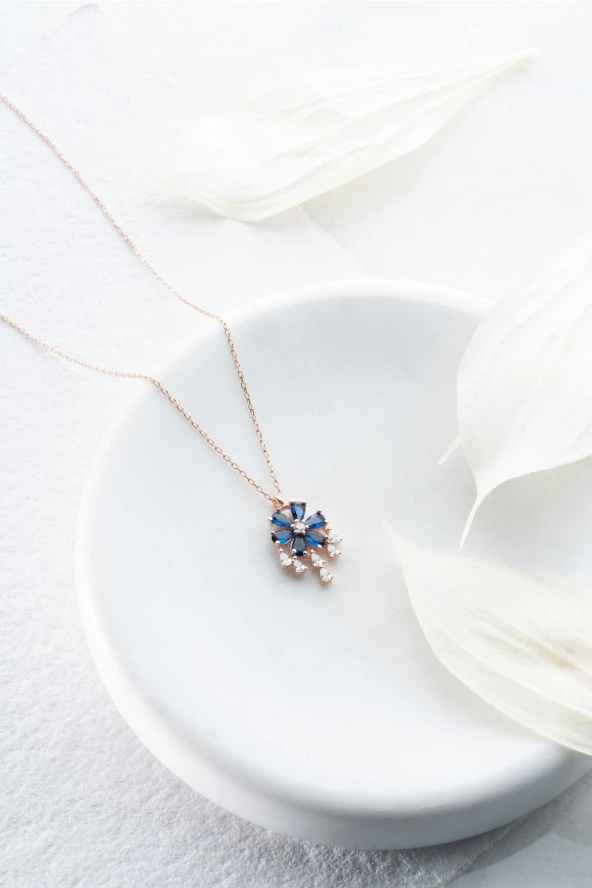 925 Ayar Gümüş Top Zincir Kalp Ritmi  Kolye - Resim 3