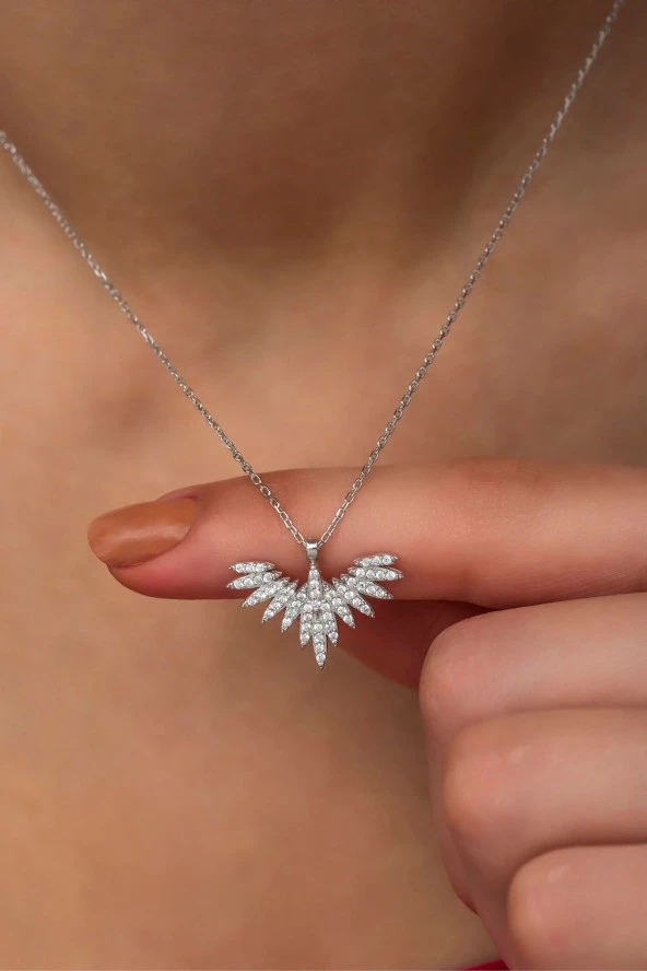 925 Ayar Gümüş Rodyum Kaplama Anka Kuşu Kolye ürün görseli