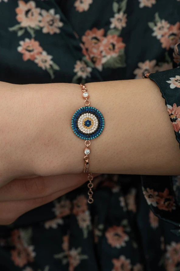 925 Ayar Nazar Kadın Gümüş Bileklik ürün görseli